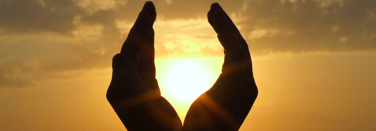 Hands in the sun