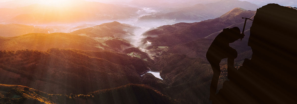 Climbing a mountain